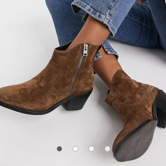 Allsaints Carlotta western bootie 40 tan brown - Picture 1 of 12